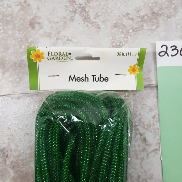 Arts Crafts Decorative Floral Garden Green Mesh Garland Plastic Tubing 36 ft - Picture 3 of 11